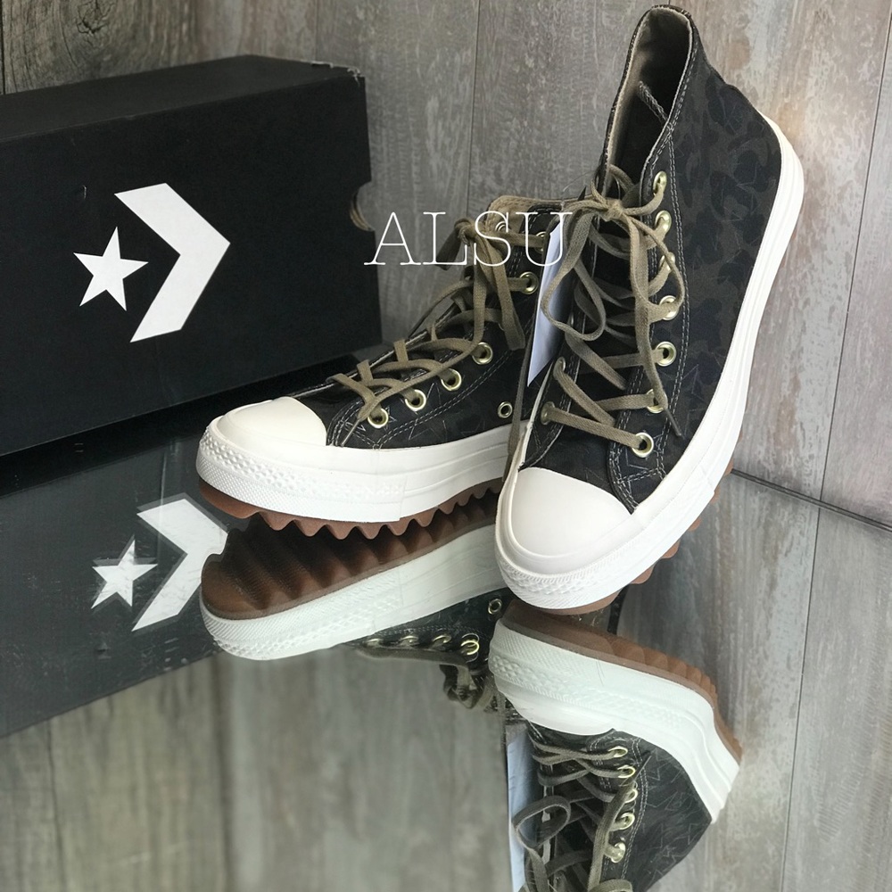 Converse Ctas Lift Ripple Canvas Khaki W AUTHENTIC - Picture 4 of 8